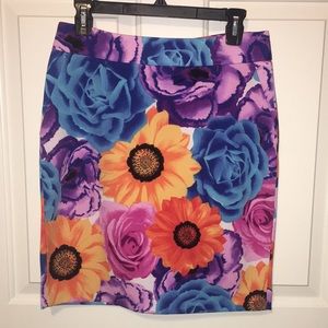 Premise Floral Skirt Size 6 Purple Pink Blue Orang